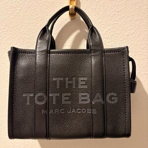 Marc Jacobs Black Leather Tote Bag